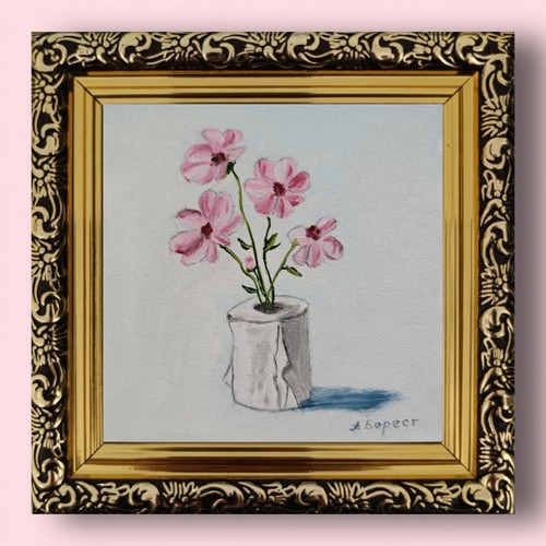 Dipinto olio originale fiori