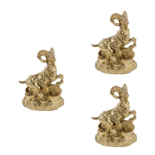 Statua capra ottone stile