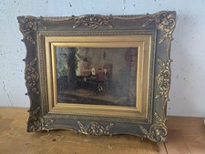 Quadro antico scena osteria