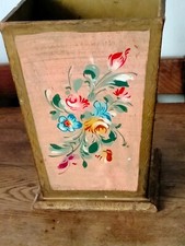 Piccolo cestino rifiuti (carta straccia)  decoro fiorentino vintage 
