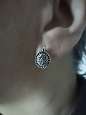 Orecchini Imitazione Gioielli Antichi In Argento 925 E Cristalli