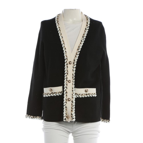 Cardigan maje nero bianco - cardigan,