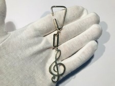 1 portachiavi nota musicale cantante musica canzoni song in Argento 800 