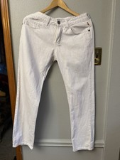  Jeans denim bianco borchiato