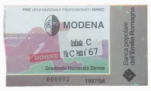 Modena biglietto stadio