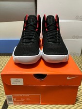 Scarpe da basket Nike Hyperdunk 2017 US10.5 nere rosse bianche nuove