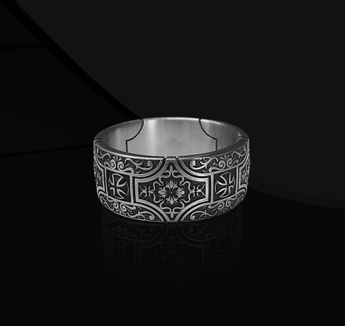 Anello fascia croce - anello, templare