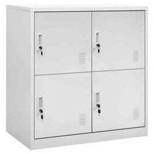 vidaXL Armadietto con Chiave Grigio Chiaro 90x45x92,5 cm in Acciaio