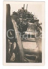 1915 ca s. l. Trasporto via nave di campana del 1878 *Foto 4x7 cm