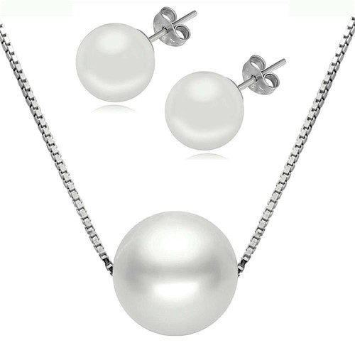 Set gioielli perle argento - set,