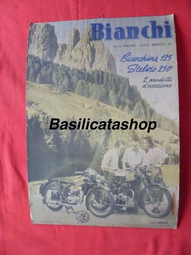 Cartello insegna moto bianchi - cartello,