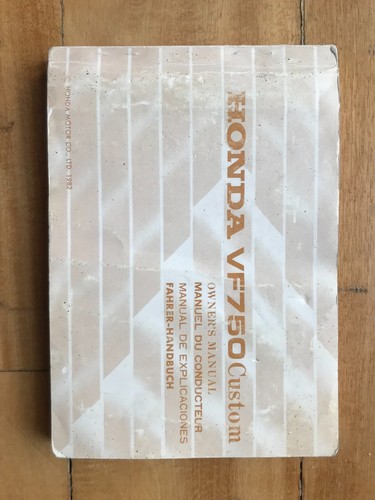 Honda vf750 custom - vf750, manuale