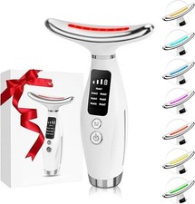 Massaggiatore Viso Lifting Antirughe Elettrico con con 3 Modi 7 Colori LED