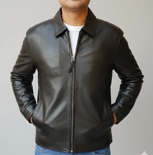 NUOVO cappotto uomo pelle di