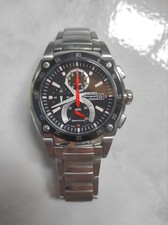 Seiko Men's SPC001 Sportura Retrograde Chronograph Watch - Quartz, Black