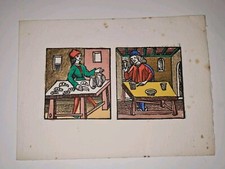 Xilografia Stampata In Torchio Stanhope E Colorata Pres. Luigi Maestri Milano