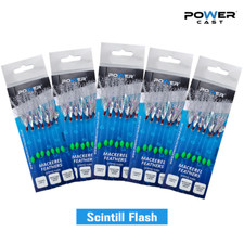 pesca mare piume di sgombro 7 ami scintill flash by power cast