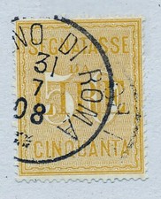 1903 ITALIA SEGNATASSE LIRE 50