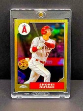 Shohei Ohtani RARA CARTA INVESTIMENTO RIFRATTORE SSP TOPPS CHROME DODGERS MVP COME NUOVA