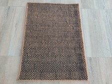 Tappeto naturale 2 x 3 fatto a mano per bambini adolescenti 100% juta tessuto...