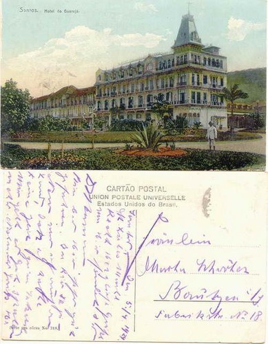 Cartolina santos 1924 - santos,