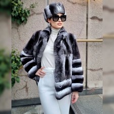 Cappotto donna corto cincillà