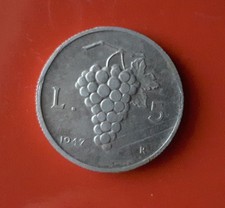 5 LIRE 1947 FALSO COPIA