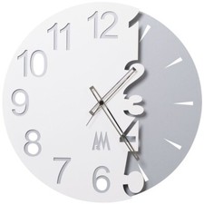 Arti & Mestieri, Full Moon, Orologio Parete Bianco 50cm, Acciaio