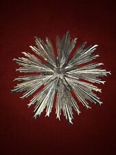 Raggiera 13 Cm Ottone Bagno Argento aureola Per Statua sacra Santo Gesù