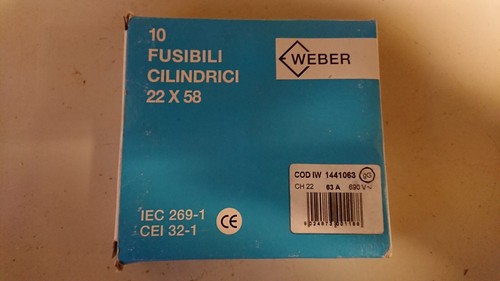 Fusibili italweber 22x58 - 10, ch