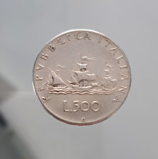 Moneta in ARGENTO 500 LIRE  CARAVELLE 1958