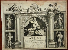 1630 GERARD MERCATORE FRONTESPIZIO  ATLAS SIVE COSMOGRAPHICAE MEDITATIONES