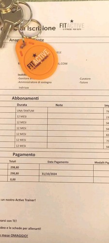 Abbonamento palestra - abbonamento,