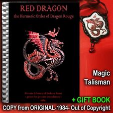 Antique Book Magic Esoteric Manual Red Dragon Rouge Secret Society Occultism Art