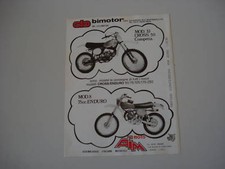 advertising Pubblicità 1978 BIMM 50 CROSS/AIM 75 ENDURO