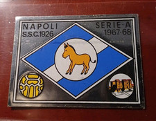 Figurina Panini 1967/68 Adesivo Napoli con velina
