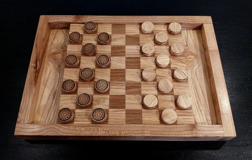 Scacchiera per dama legno - scacchiera,