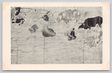 Le avventure di Kibi in Cina arte pergamena giapponese sposi e servi addormentati