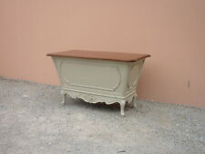 Madia mobile con piano apribile in noce, laccata Shabby Chic, Largh.127 cm!