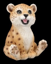 Leopardo - Dolce Leopardi Cucciolo - Grande Gatto Animale Decorazione - H 12 CM
