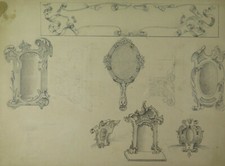 ANTICO DISEGNO CON STUDI PER