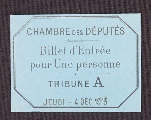 Billet entrée décembre - billet, d'entrée