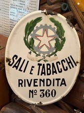 Targa smaltata rivendita sali - targa,