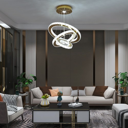 Lampadario oro cristallo - , led