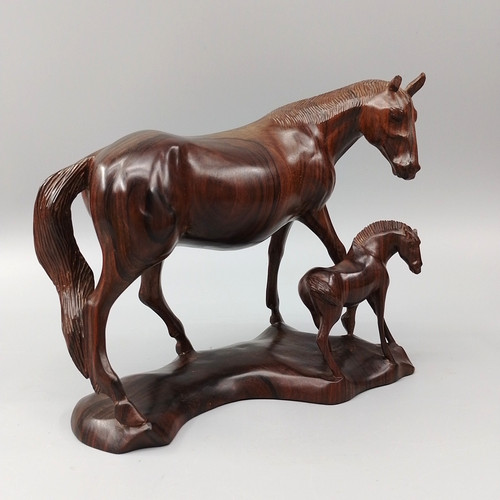 Hand crafted rosewood horse - hand,