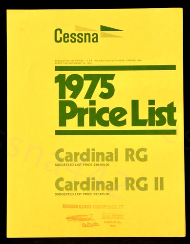 Cessna vintage 1975 cardinal - vintage,