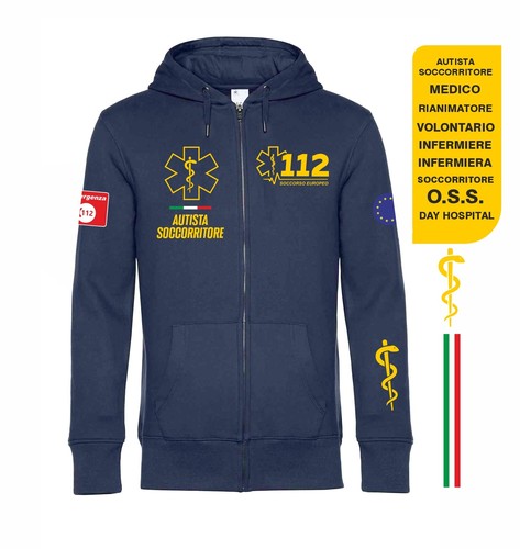 Felpa 112 soccorso - soccorso, europeo