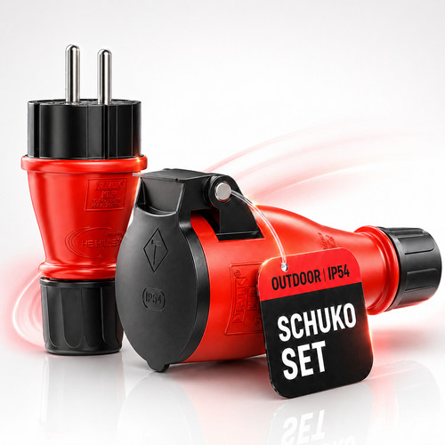 Connettore schuko giunto gomma - schuko,