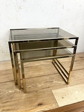 TRIS TAVOLINI SALOTTO OTTONE