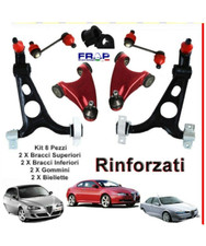 KIT BRACCI SOSPENSIONE ANTERIORI ALFA ROMEO 147 / 156 / GT 8 PEZZI RINFORZATI FR